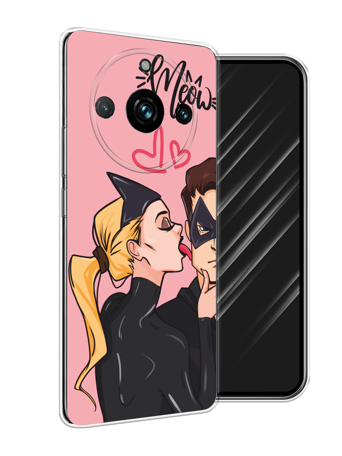 

Чехол Awog на Realme 11 Pro+ "Kiss of Cat Woman", Розовый;черный;бежевый, 2514350-1