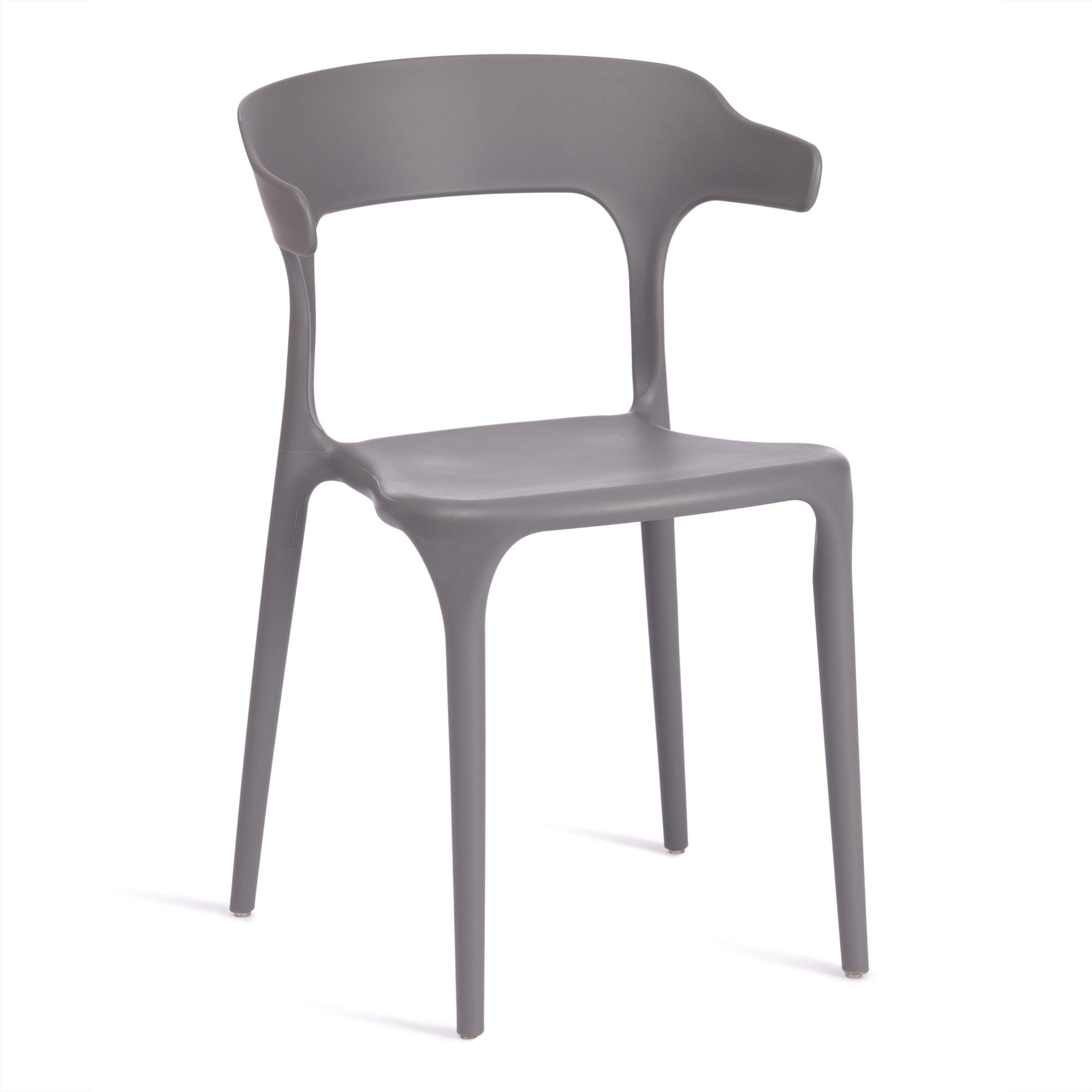 

Стул для кухни Tetchair TON PC33 со спинкой, пластик, темно-серый, TON PC33