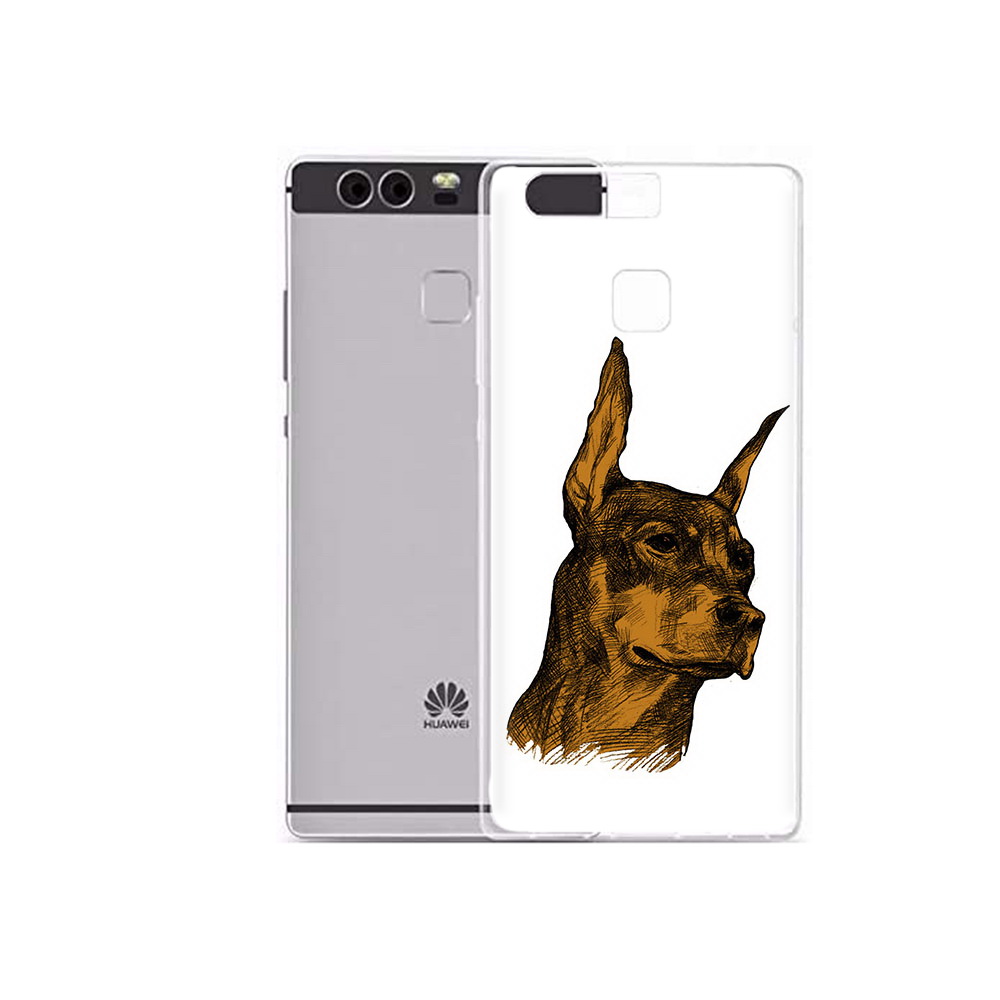 

Чехол MyPads Tocco для Huawei P9 Plus скетч доберман (PT31455.54.605), Прозрачный, Tocco