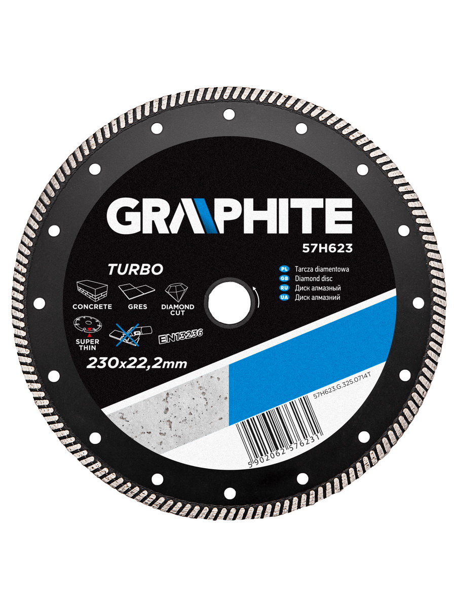 Диск алмазный GRAPHITE 57H623 тонкий алмазный диск graphite