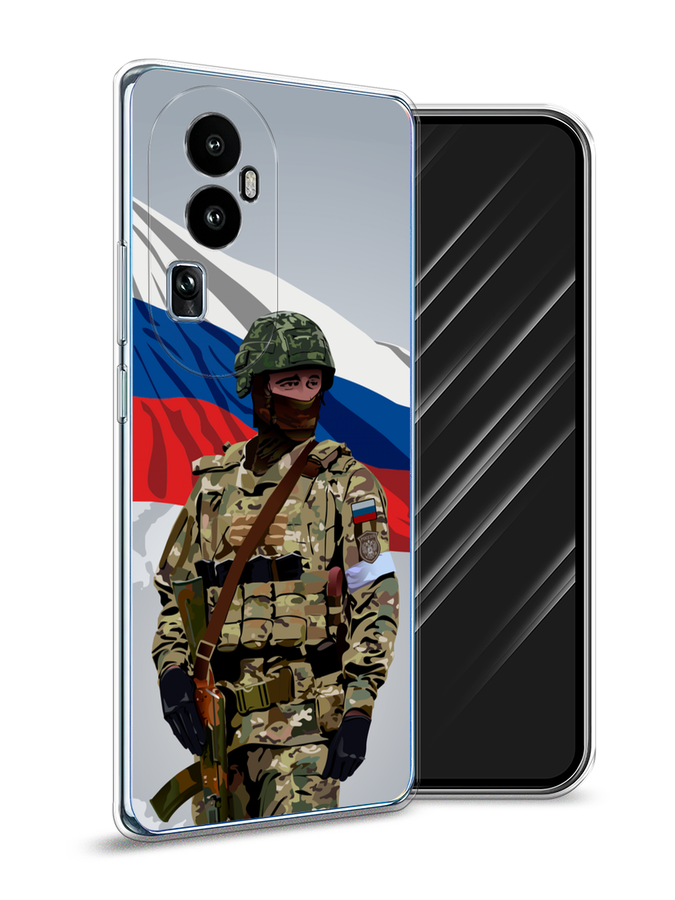 

Чехол Awog на Oppo Reno 10 "Солдат с флагом", Белый;синий;красный;зеленый, 2514550-1