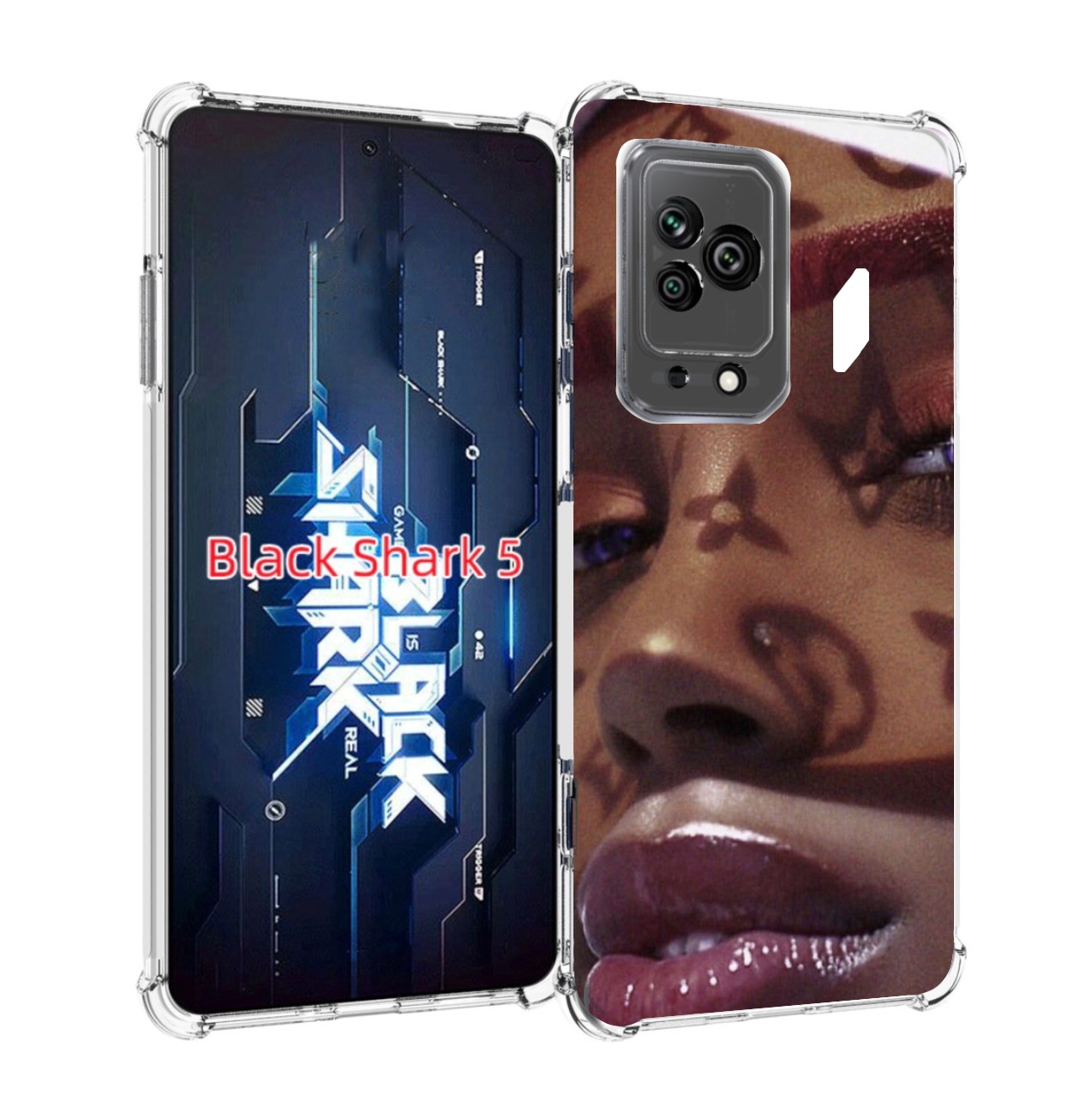 

Чехол MyPads лицо девушки тень женский для Xiaomi Black Shark 5, Прозрачный, Tocco