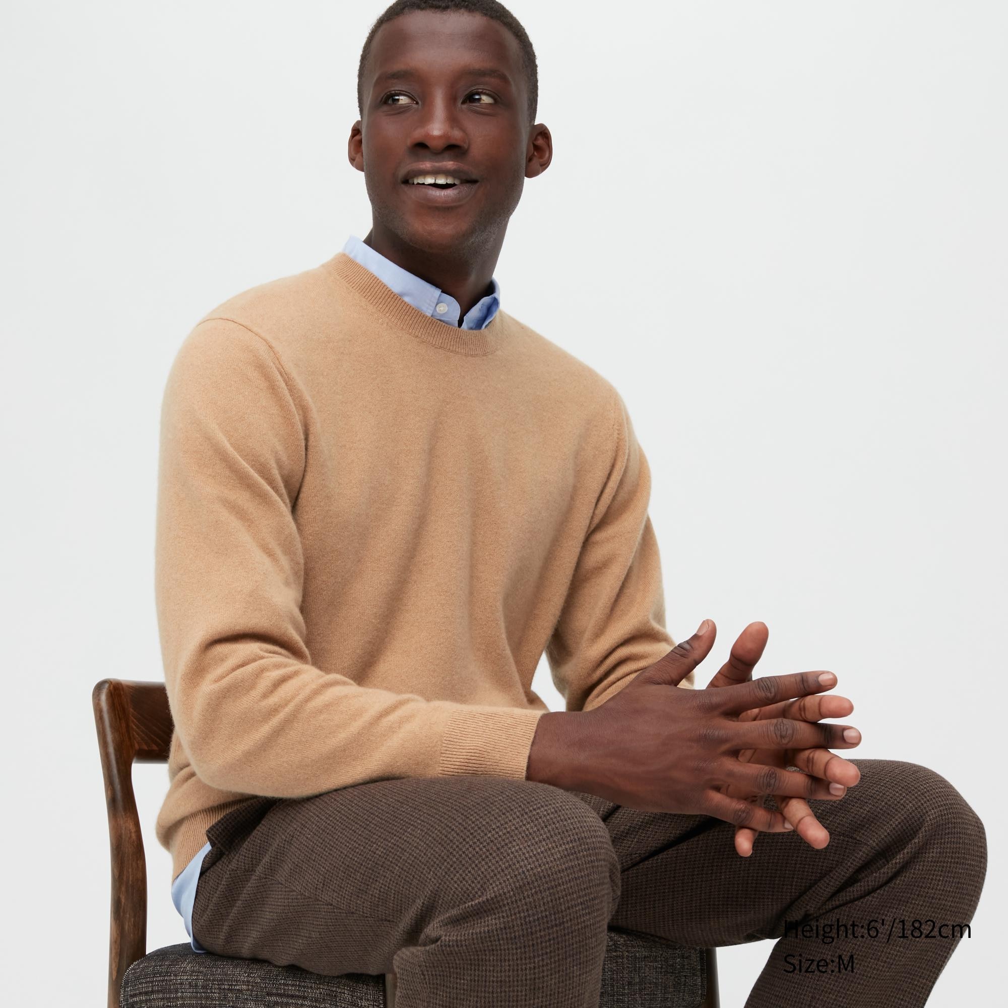 

Джемпер мужской UNIQLO 450543COL32 бежевый XS, 450543COL32