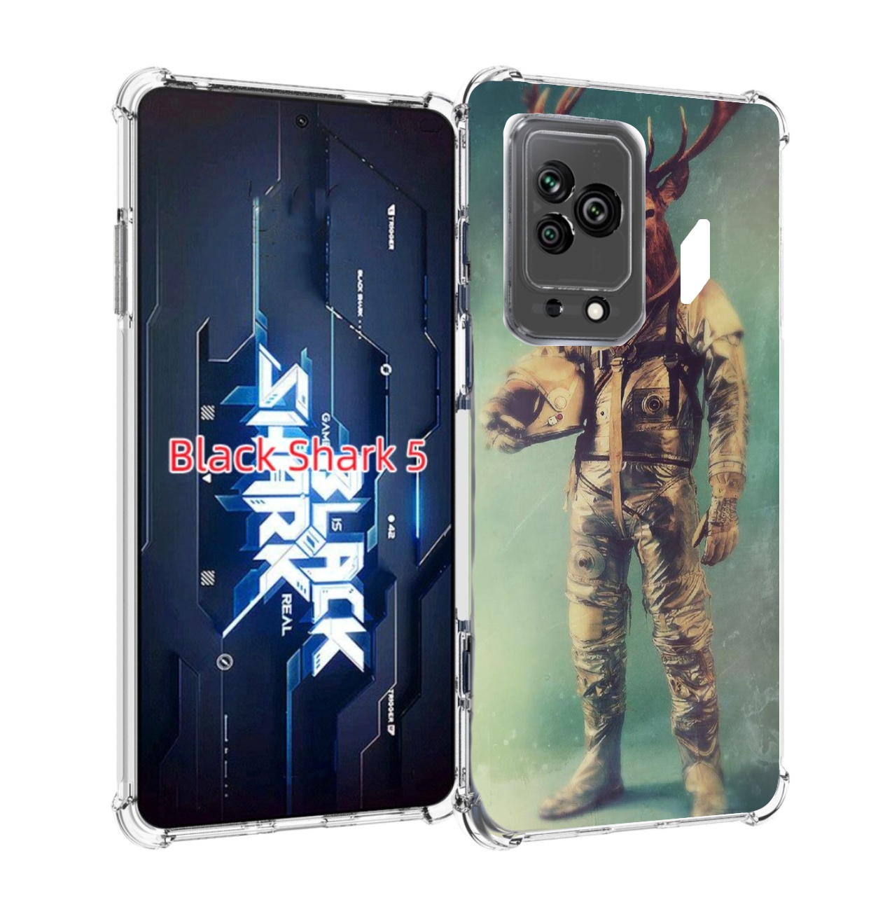 

Чехол MyPads лось космонавт для Xiaomi Black Shark 5, Прозрачный, Tocco