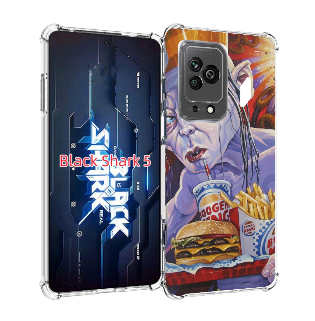 

Чехол MyPads любитель бургер кинга для Xiaomi Black Shark 5, Прозрачный, Tocco