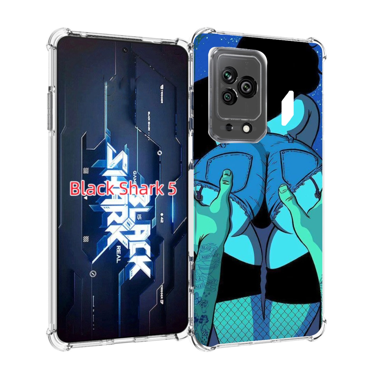 

Чехол MyPads любитель потрогать для Xiaomi Black Shark 5, Прозрачный, Tocco