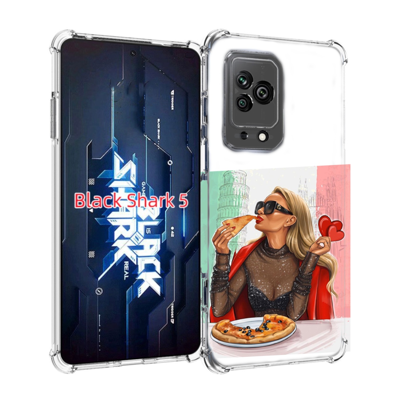

Чехол MyPads любительница-пиццы женский для Xiaomi Black Shark 5, Прозрачный, Tocco