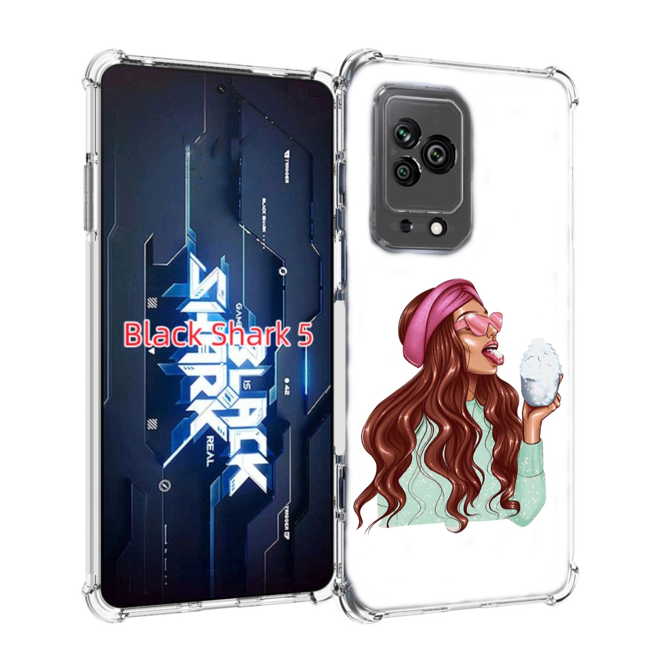 

Чехол MyPads любительница-снега женский для Xiaomi Black Shark 5, Прозрачный, Tocco