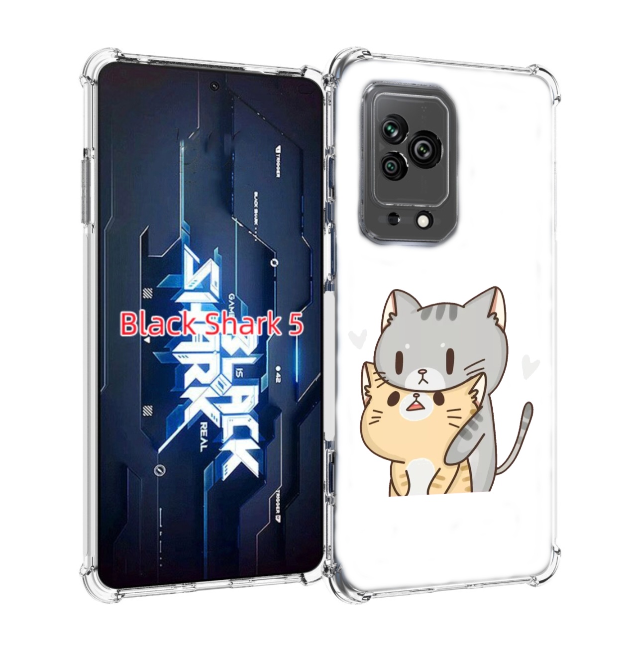 

Чехол MyPads любящие-коты для Xiaomi Black Shark 5, Прозрачный, Tocco