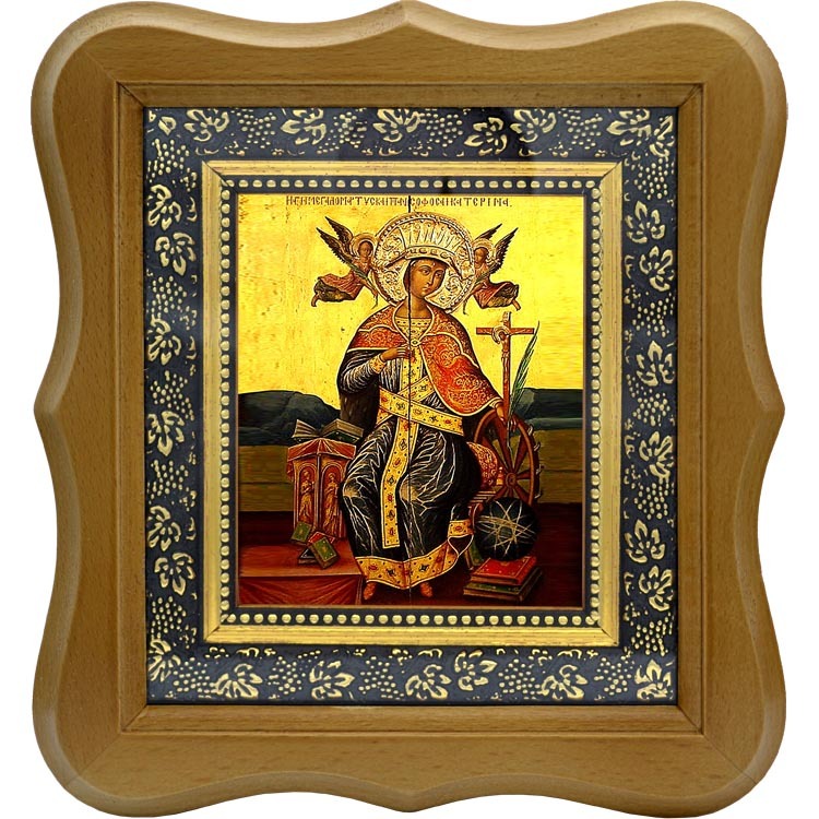 

Святая Екатерина Александрийская. Копия старинной иконы на холсте.