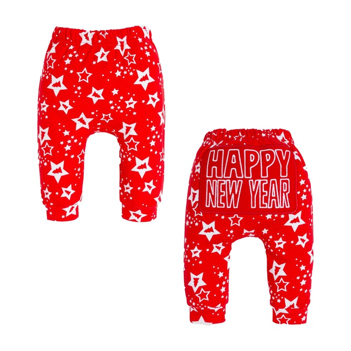 

Штанишки Крошка Я Happy, рост 86-92 см, красный, Happy