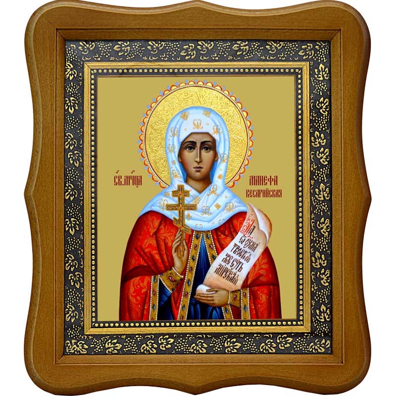 

Манефа Кесарийская (Палестинская), дева мученица. Икона на холсте.