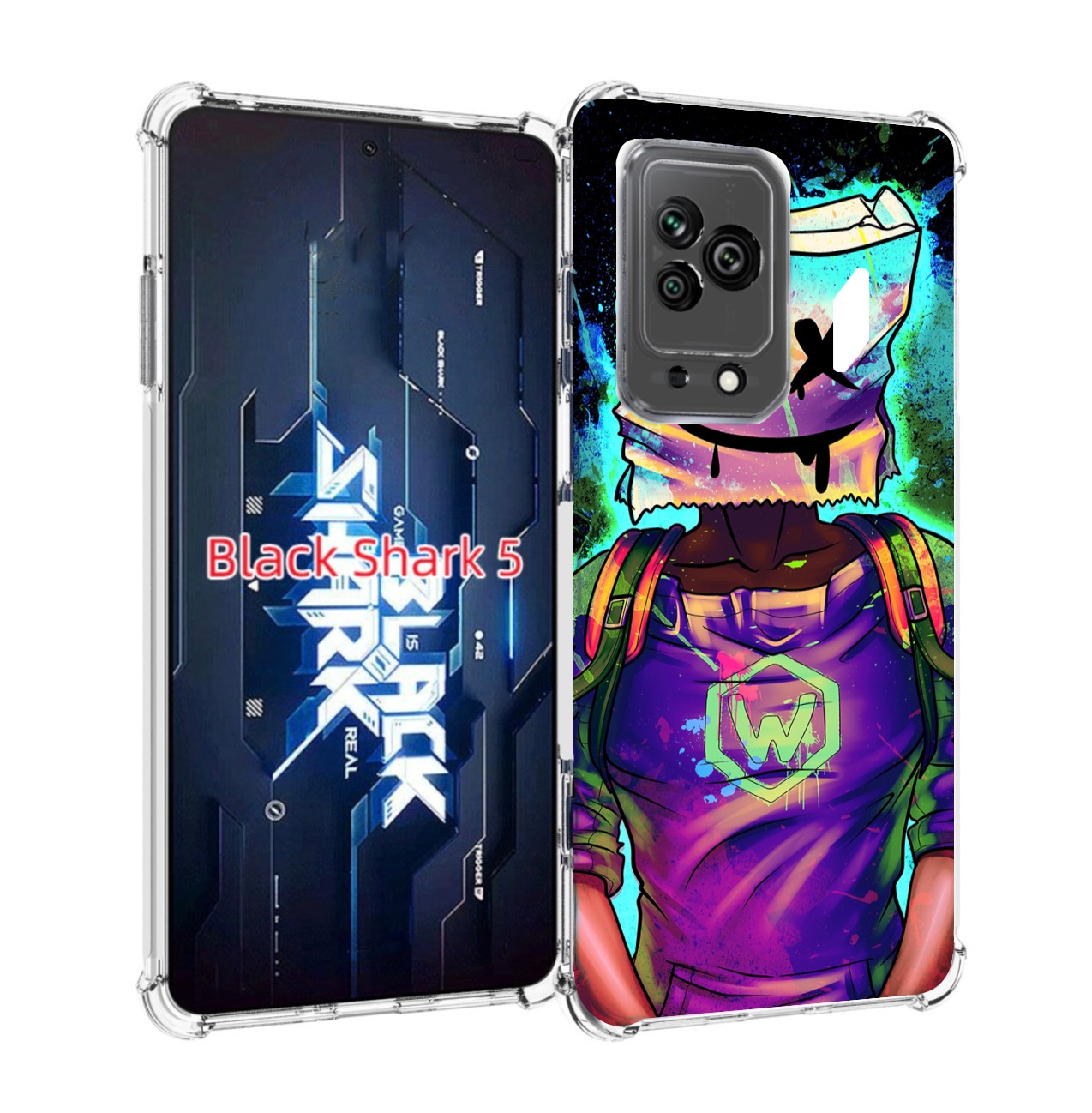 

Чехол MyPads маршмеллоу-глитч для Xiaomi Black Shark 5, Прозрачный, Tocco
