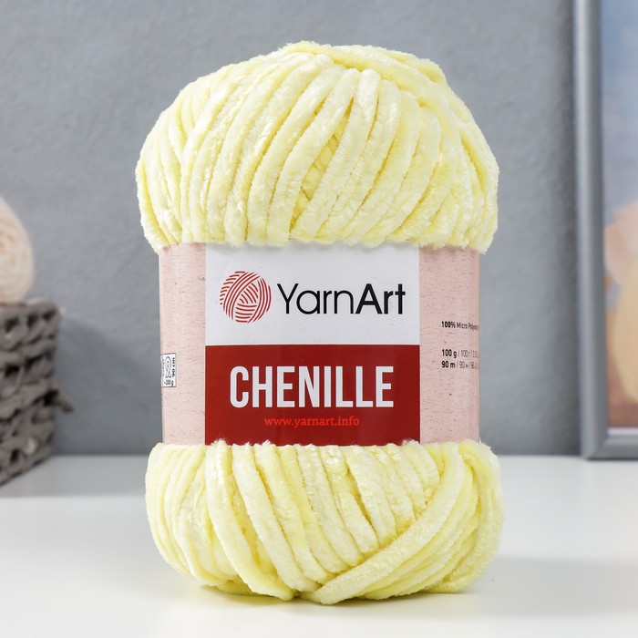 

Пряжа YarnArt Chenille 100% микрополиэстер 90 м /100 гр (561 желтый)