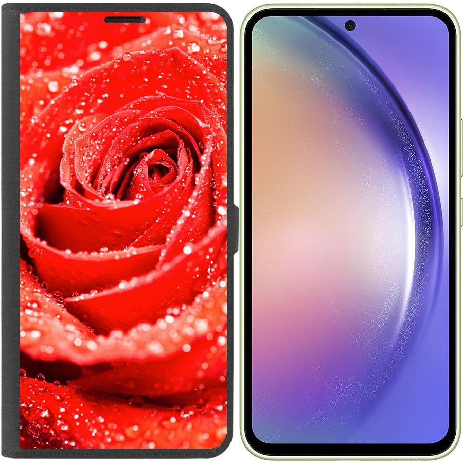 

Чехол-книжка Krutoff Eco Book для Samsung Galaxy A54 5G (A546) Роза (черный)
