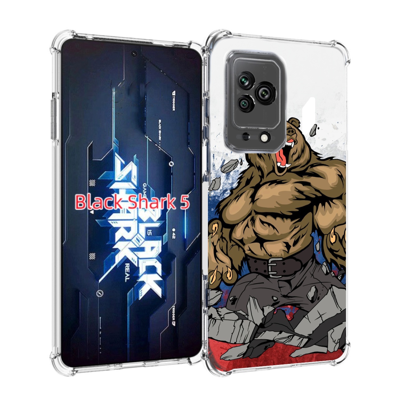 

Чехол MyPads медведь защитник родины для Xiaomi Black Shark 5, Прозрачный, Tocco