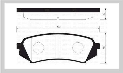 

Тормозные колодки Sangsin brake задние SP1380