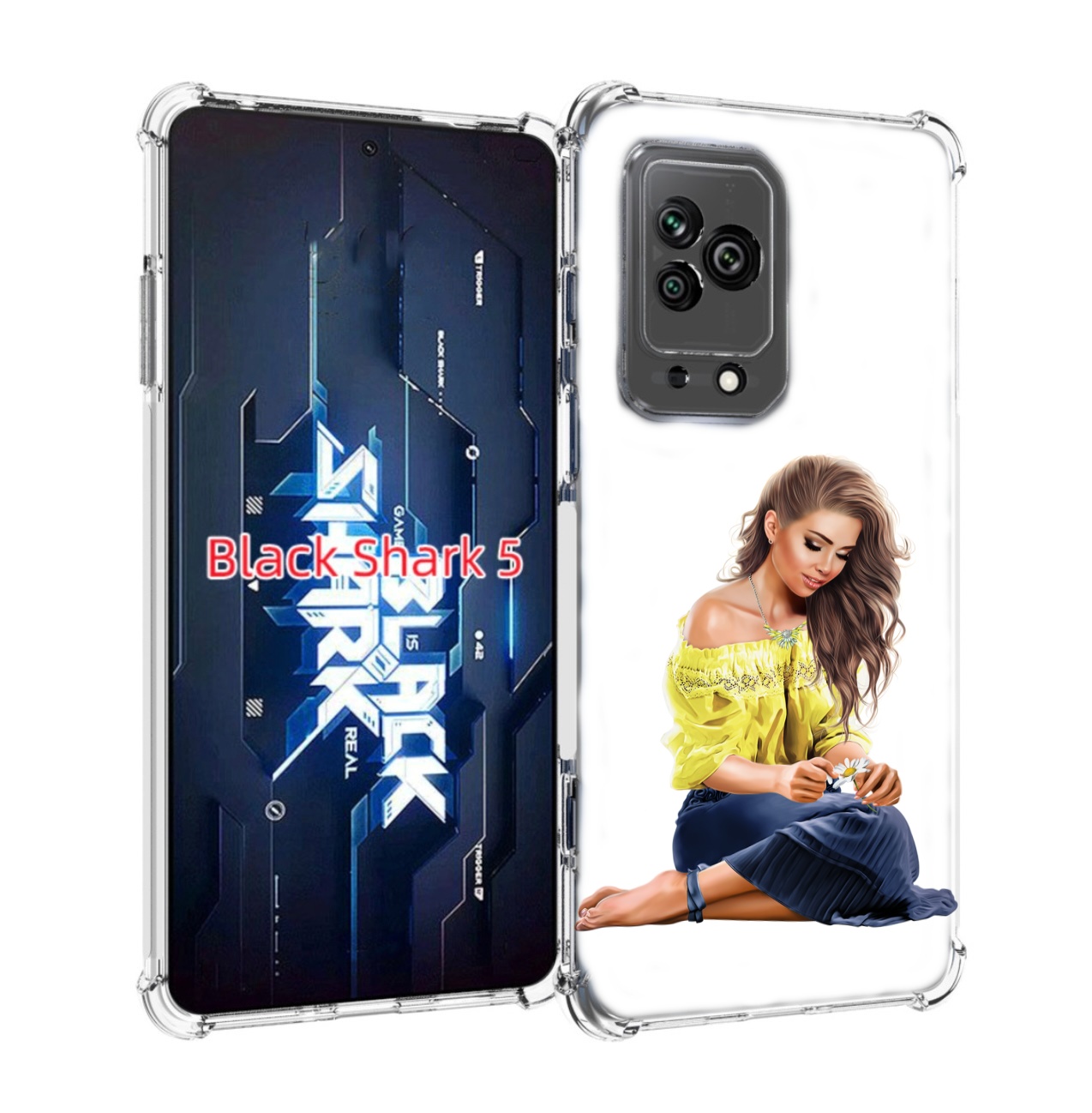 

Чехол MyPads миленькая-девочка женский для Xiaomi Black Shark 5, Прозрачный, Tocco