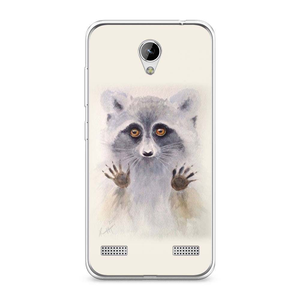 

Чехол на ZTE Blade A520 "Енот за стеклом", Бежевый;серый, 132050-4