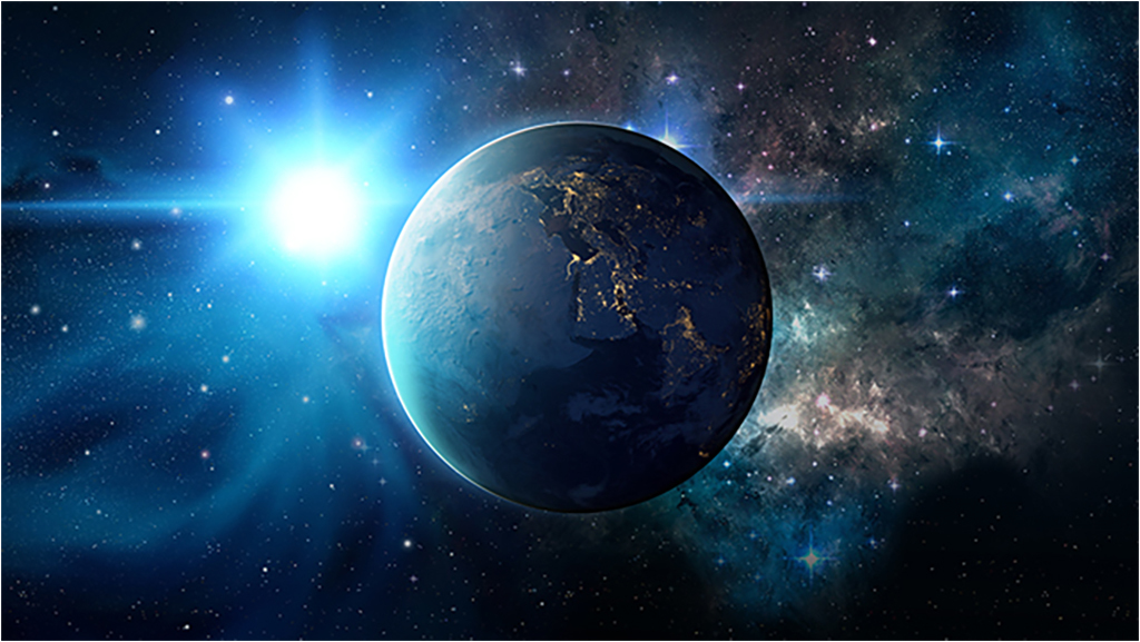 

Картина на холсте с подрамником ХитАрт Звездный космос 40x22 см, 1917