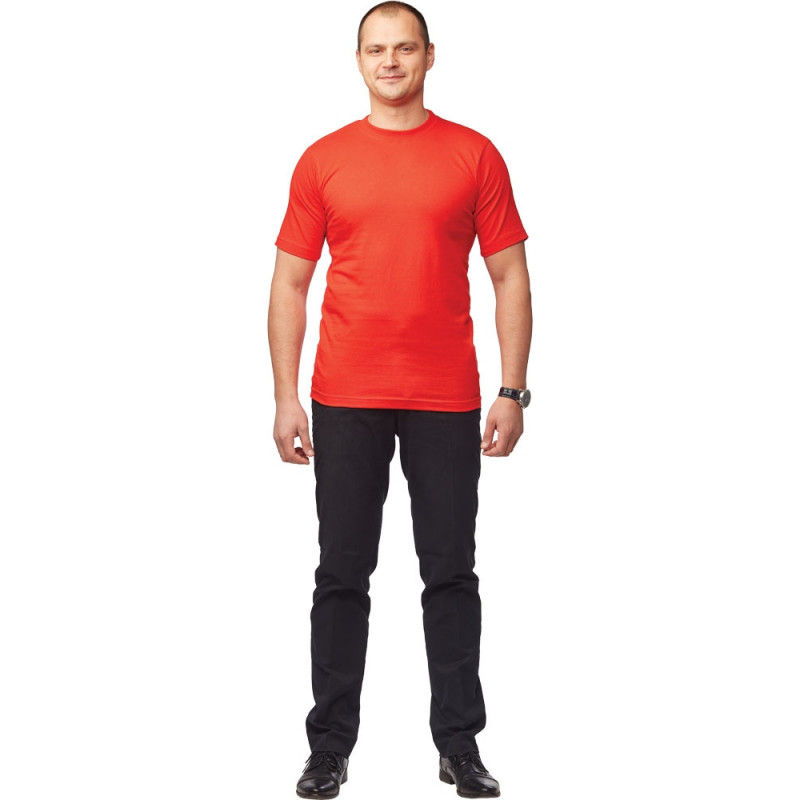 

Футболка (160 г.) с коротким рукавом красн.(M), Красный, кор.рукав 160 гр
