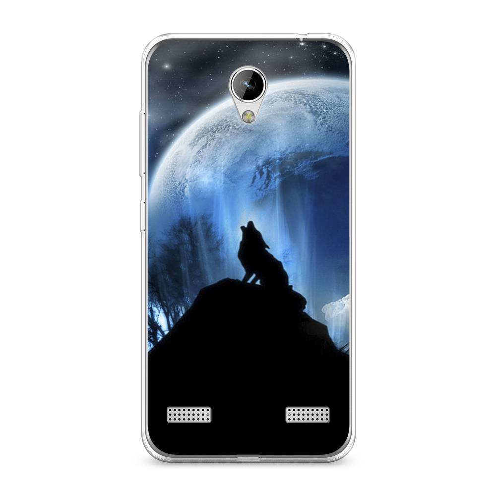 

Чехол на ZTE Blade A520 "Волк 2", Синий;черный;белый, 132050-1