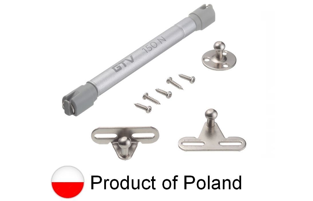 2 шт - Газлифт мебельный GTV нижнего открывания 150 N (15 кг) - 2 шт