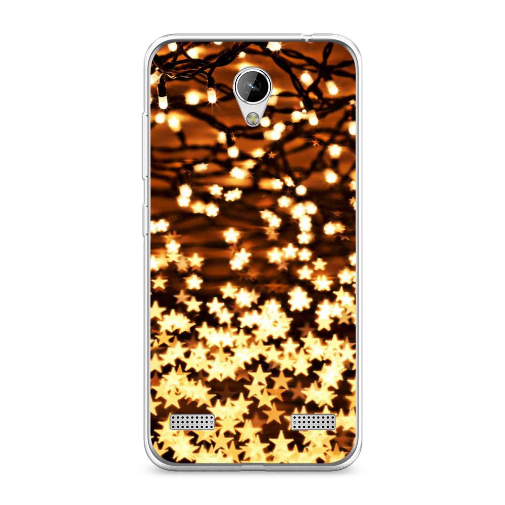 

Чехол на ZTE Blade A520 "Новогодняя гирлянда", Золотистый, 132050-5