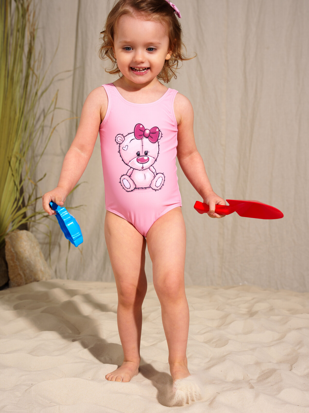 

Купальник слитный детский PlayToday Baby 12329144, светло-розовый, 92, 12329144