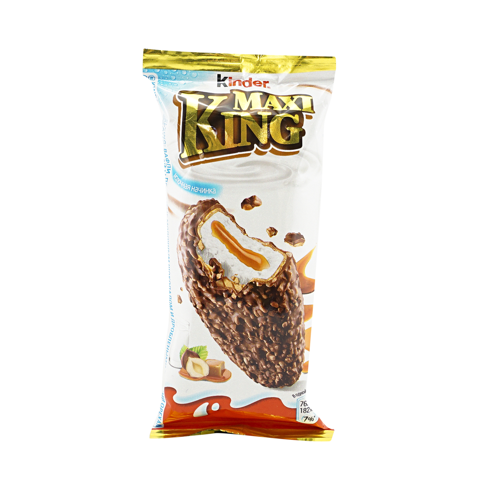 фото Пирожное kinder maxi king молочным шоколадом и орехами с молочно-карамельной начинкой 35г
