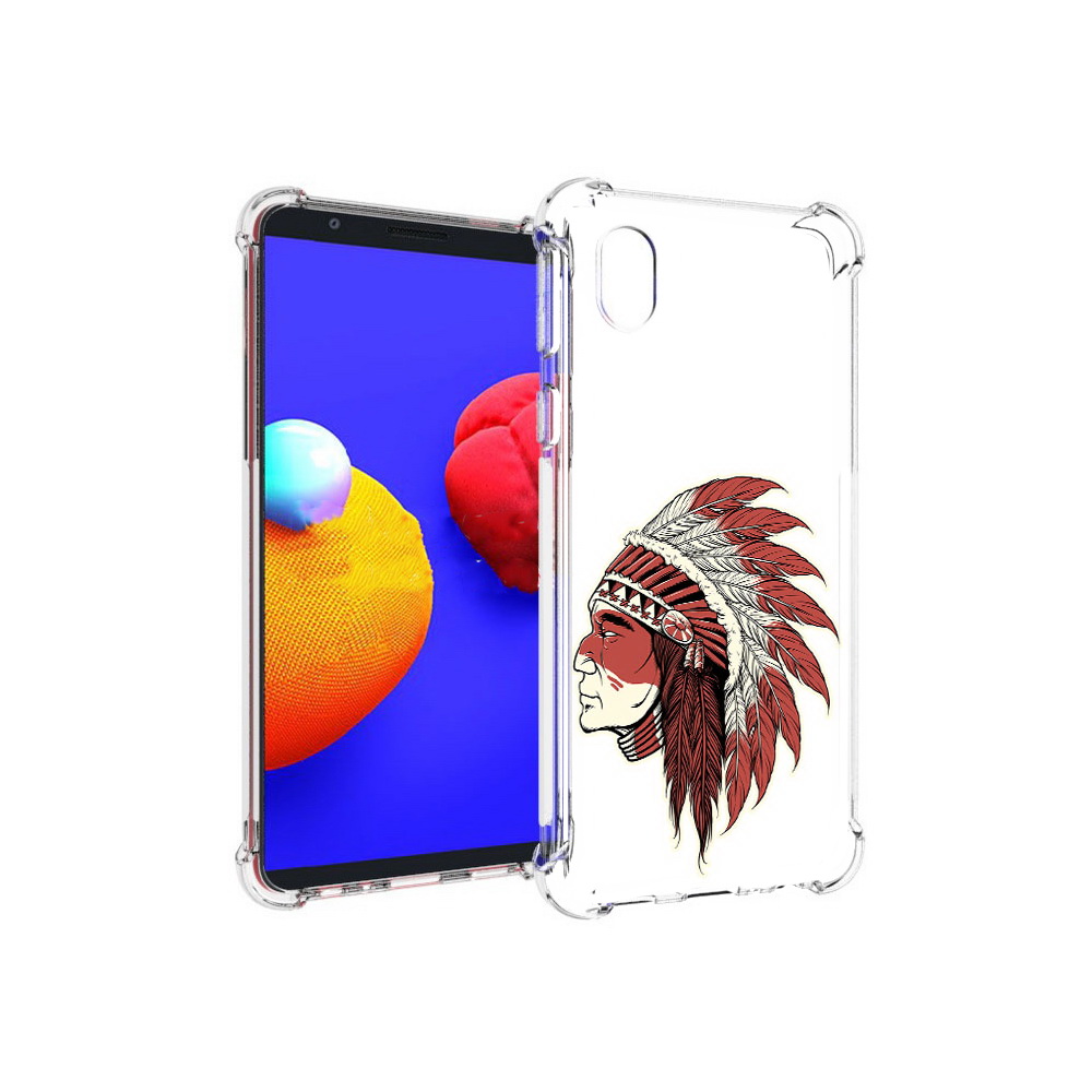 

Чехол MyPads Tocco для Samsung Galaxy A01 Core красный индеец (PT151825.477.411), Прозрачный, Tocco