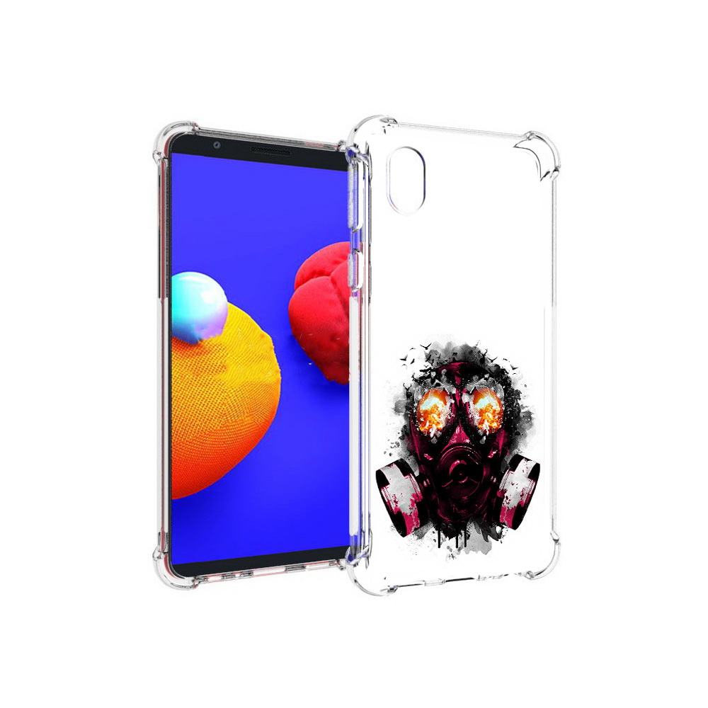 

Чехол MyPads Tocco для Samsung Galaxy A01 Core красный противогаз (PT151825.477.412), Прозрачный, Tocco