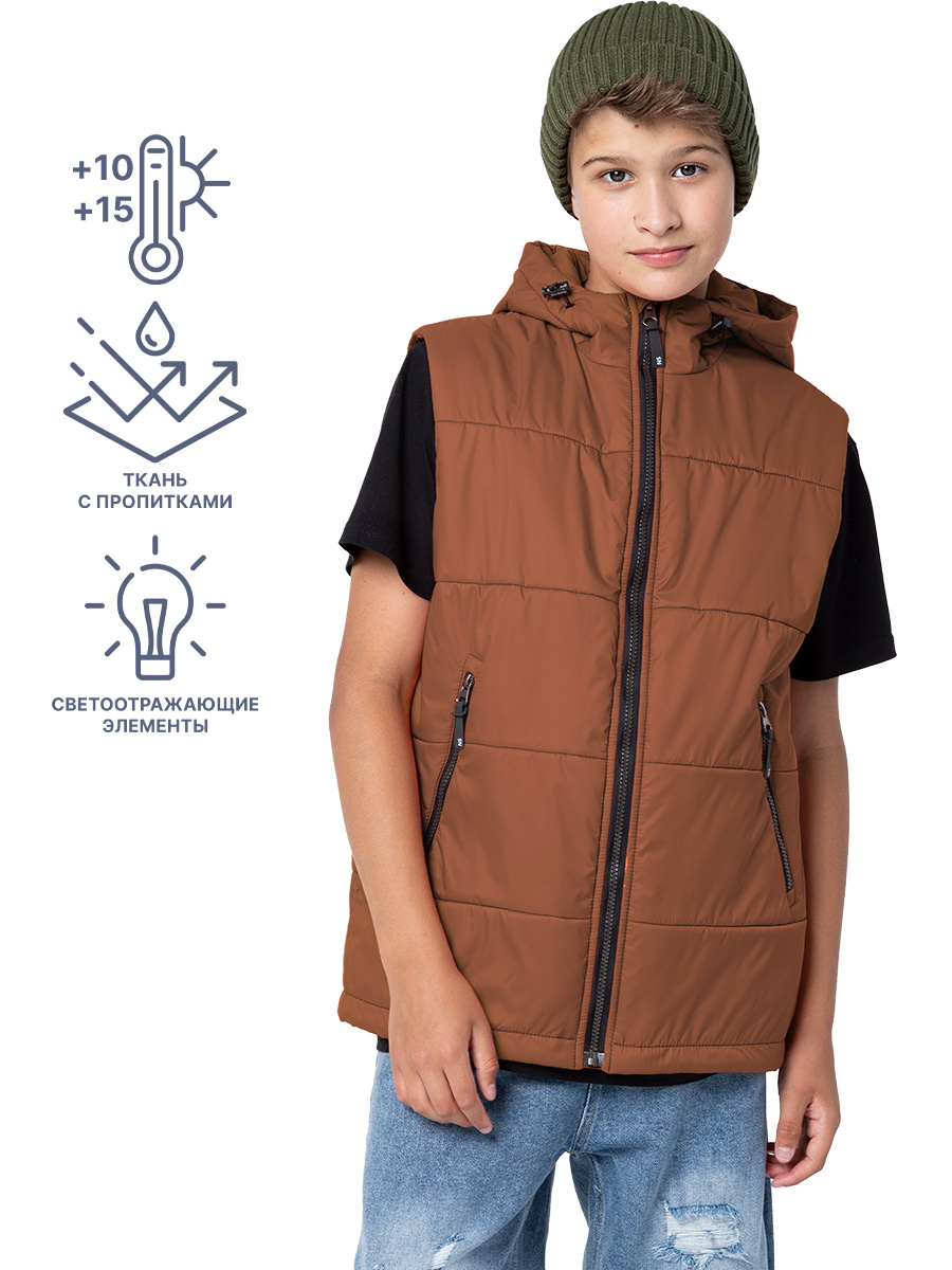 

Жилет детский NIKASTYLE 9м6924, фундук, 146, Коричневый, 9м6924