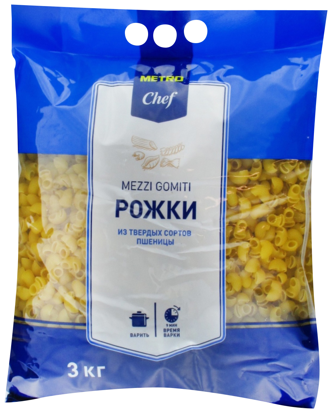

Макаронные изделия Metro Chef Рожки 3 кг