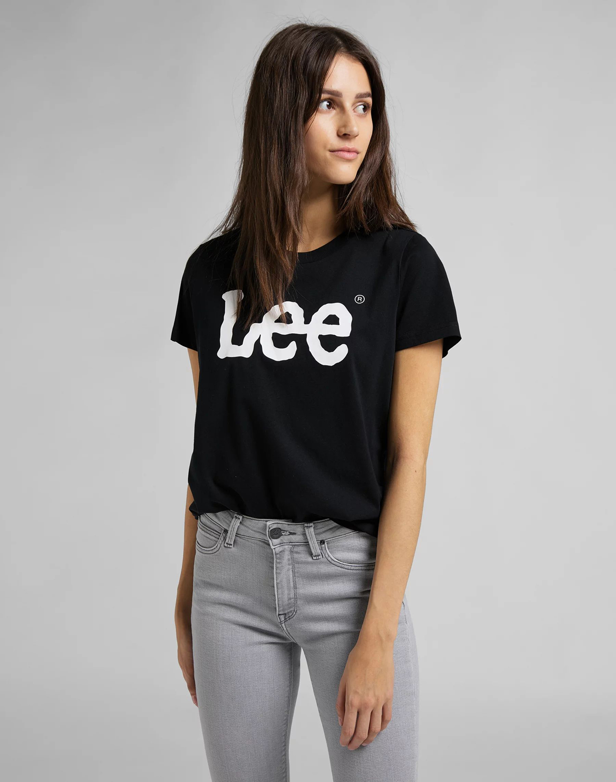 фото Футболка женская lee logo tee черная xs