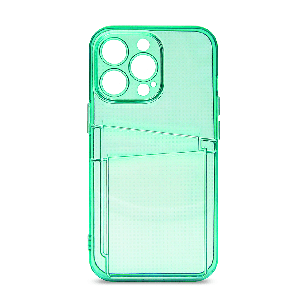 

Чехол с картхолдером на Apple iPhone 13 Pro зеленый, KSHL-143