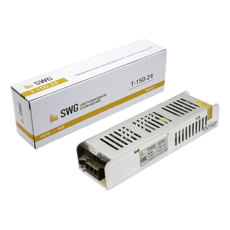 Компактный узкий блок питания SWG 150W, 24V, T-150-24 00-00000301
