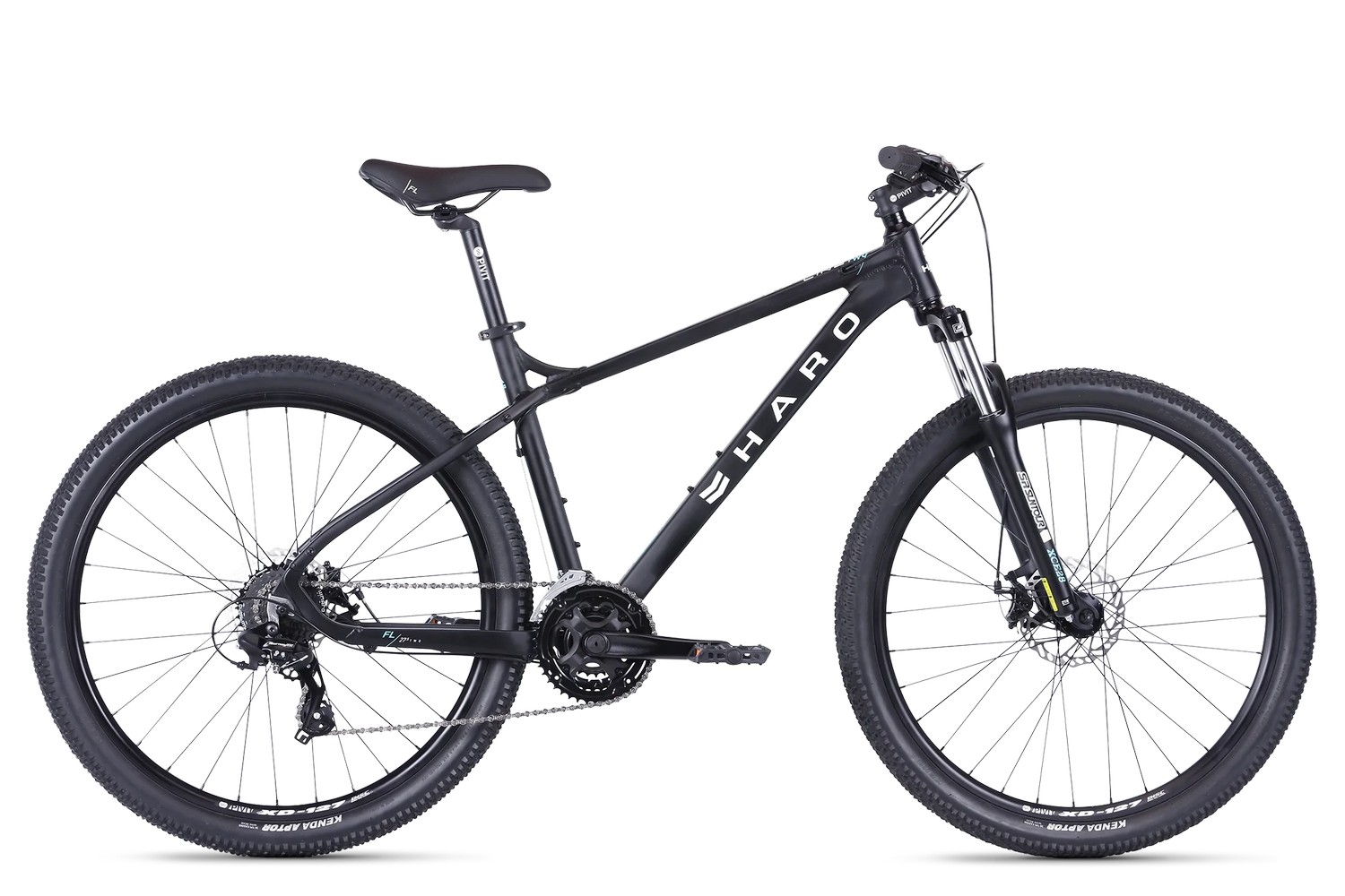 

Велосипед Haro Flightline Two 27.5 DLX matt black 20, Черный