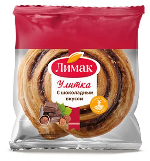 

Улитка Лимак с шоколадным вкусом слоеная 90 г