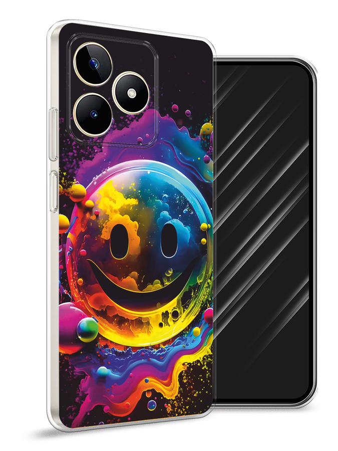 

Чехол Awog на Realme C53 "Кислотный смайл", Фиолетовый;желтый;синий, 2514650-1