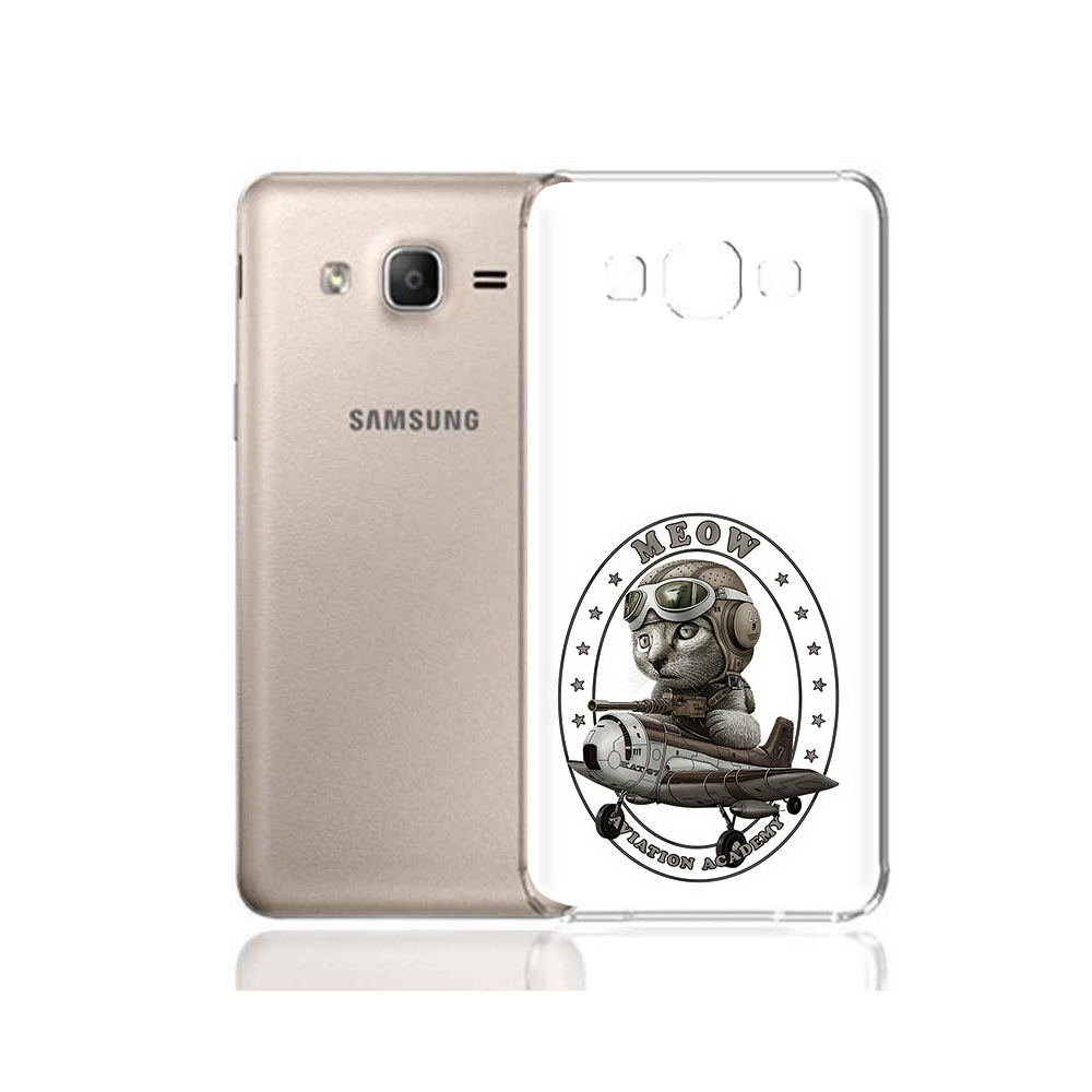 

Чехол MyPads Tocco для Samsung Galaxy A7 (2015) кот в самолете (PT11625.595.395), Прозрачный, Tocco