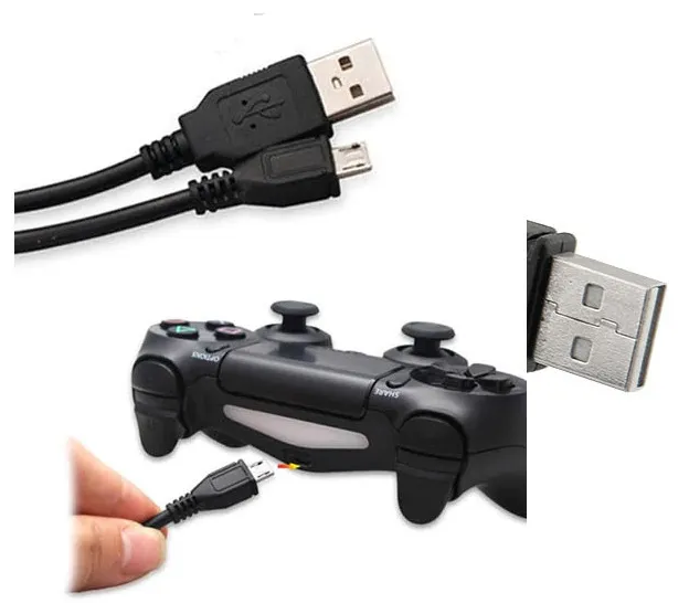 фото Usb кабель для зарядки геймпада ps4/ 3 м. nobrand