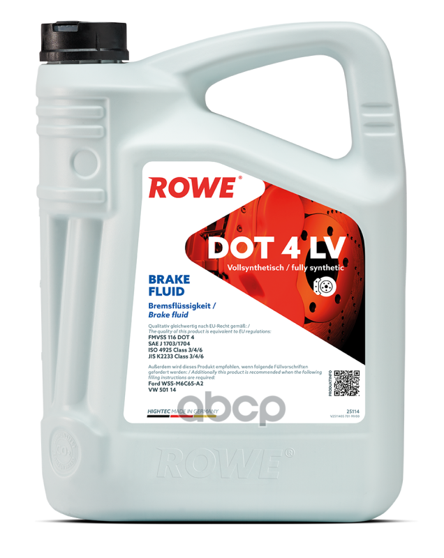 

Тормозная жидкость Rowe 25114005099