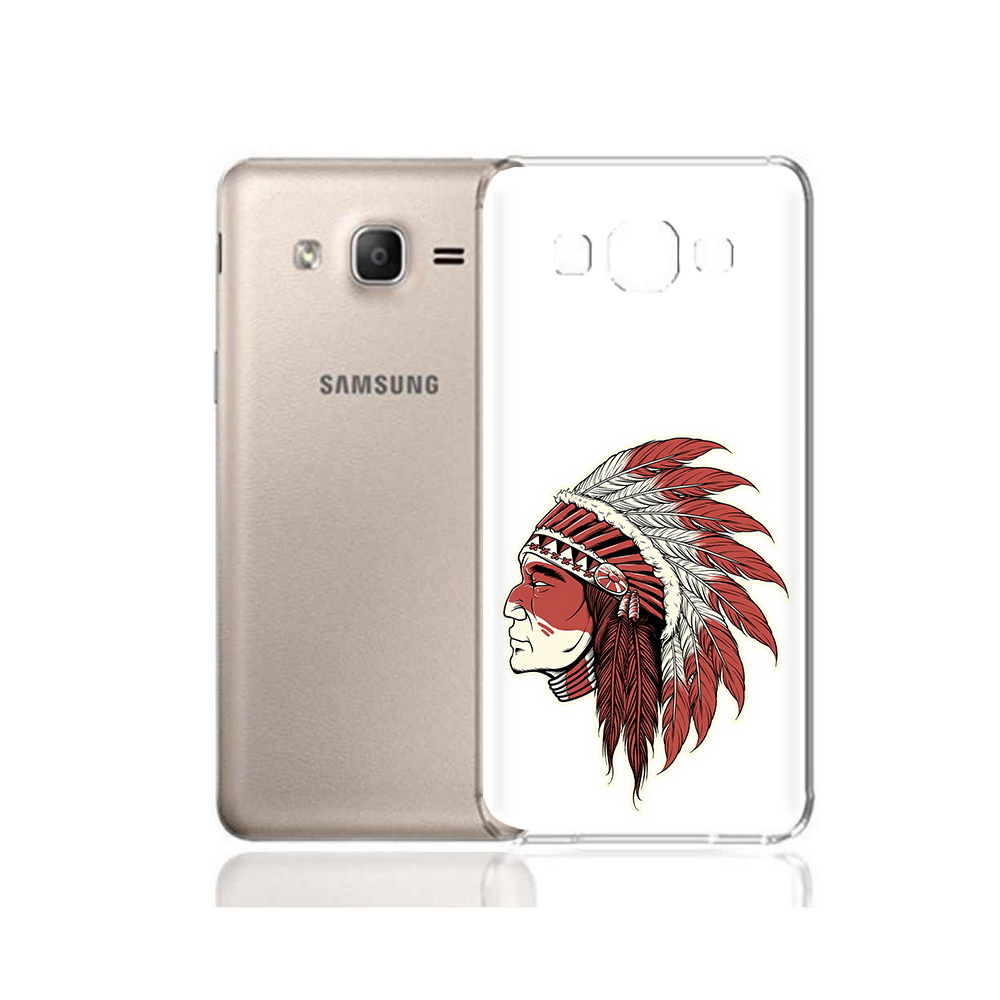 

Чехол MyPads Tocco для Samsung Galaxy A7 (2015) красный индеец (PT11625.595.411), Прозрачный, Tocco