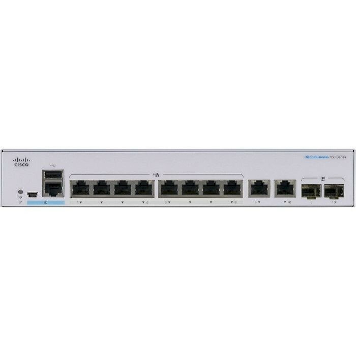 

Коммутатор Cisco CBS350 Managed 8-port GE, Full PoE, 2x1G Combo