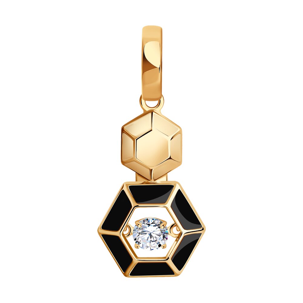

Кулон из серебра Diamant 93-130-01866-1, фианит/эмаль, 93-130-01866-1
