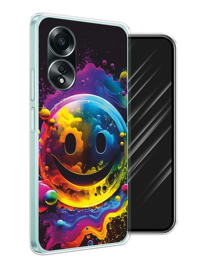 

Чехол Awog на Oppo A58 4G "Кислотный смайл", Фиолетовый;желтый;синий, 2514950-1