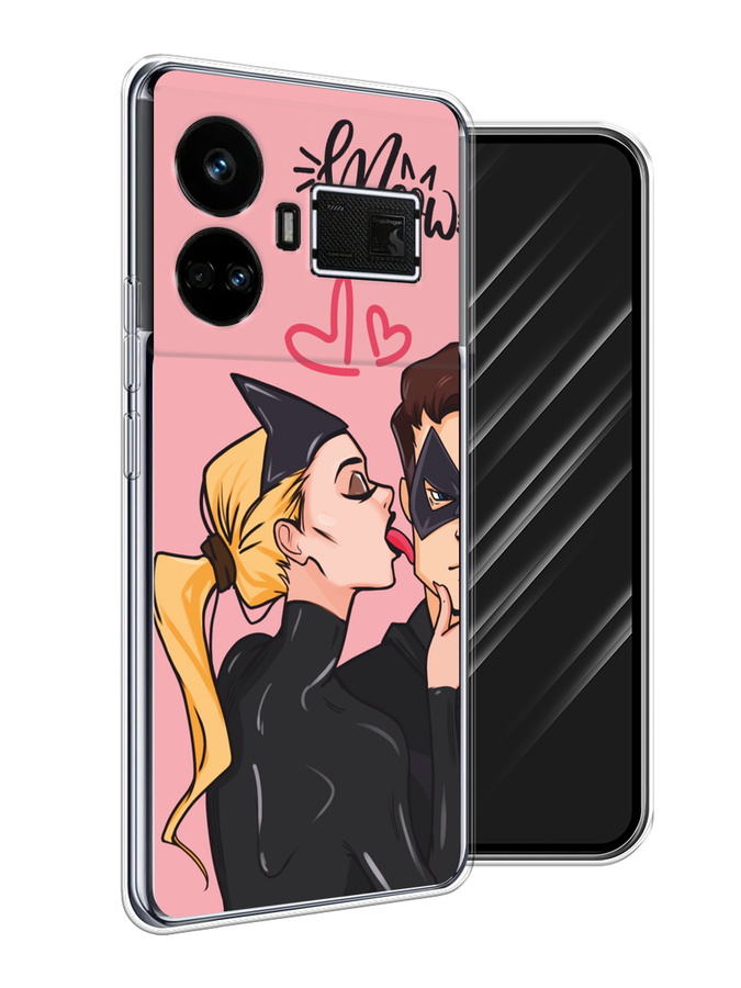

Чехол Awog на Realme GT5 "Kiss of Cat Woman", Розовый;черный;бежевый, 2515050-1