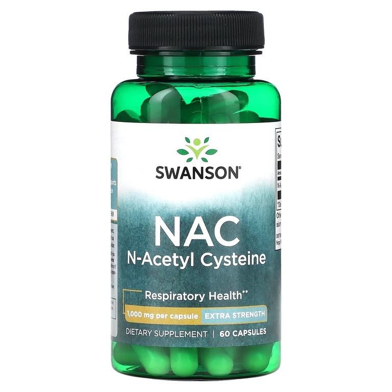 N-Ацетил Цистеин SWANSON Nac N-Acetyl Cysteine Extra Strength капсулы 1,000 мг 60 шт.