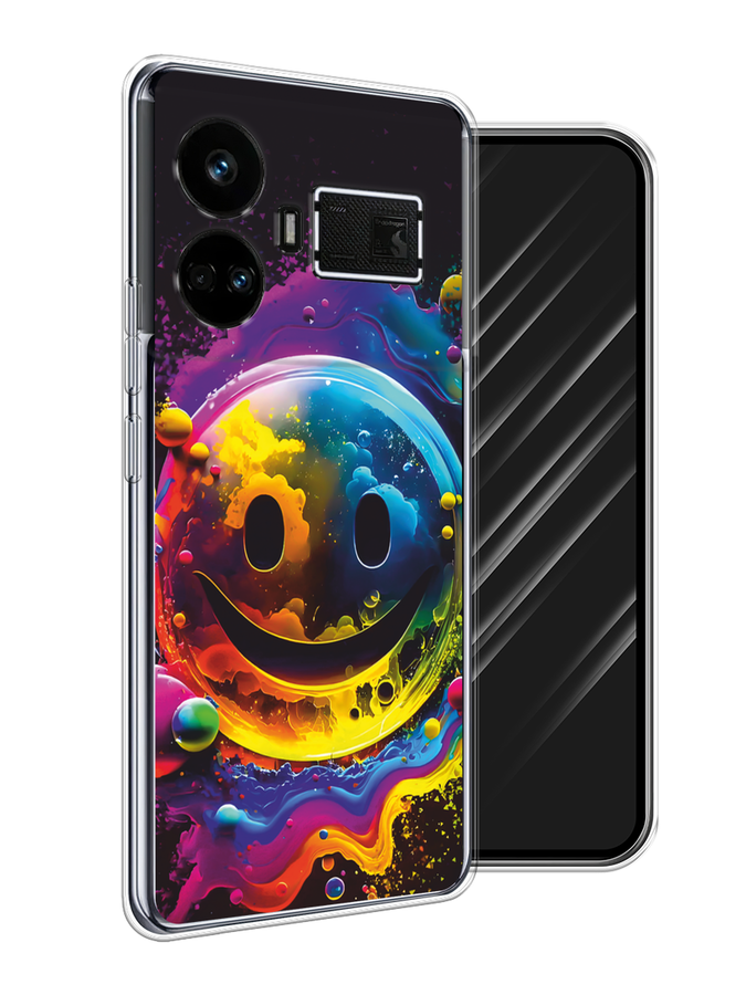 

Чехол Awog на Realme GT5 "Кислотный смайл", Фиолетовый;желтый;синий, 2515050-1